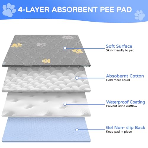 Washable Pee Pads for Dogs (Gray / 48*65''-2pcs)
