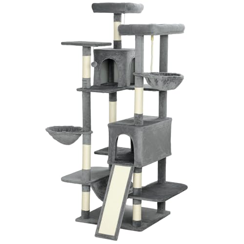 Multi Level Cat Tree Tower with 2 Cat Condos