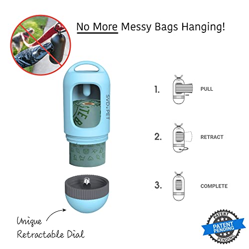 Dog Poop Bag Dispenser (1-Pack -Columbia Blue)