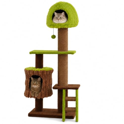 60in Heavy‑Duty Forest Cat Tree for Indoor Cats (Green / 60 inches)