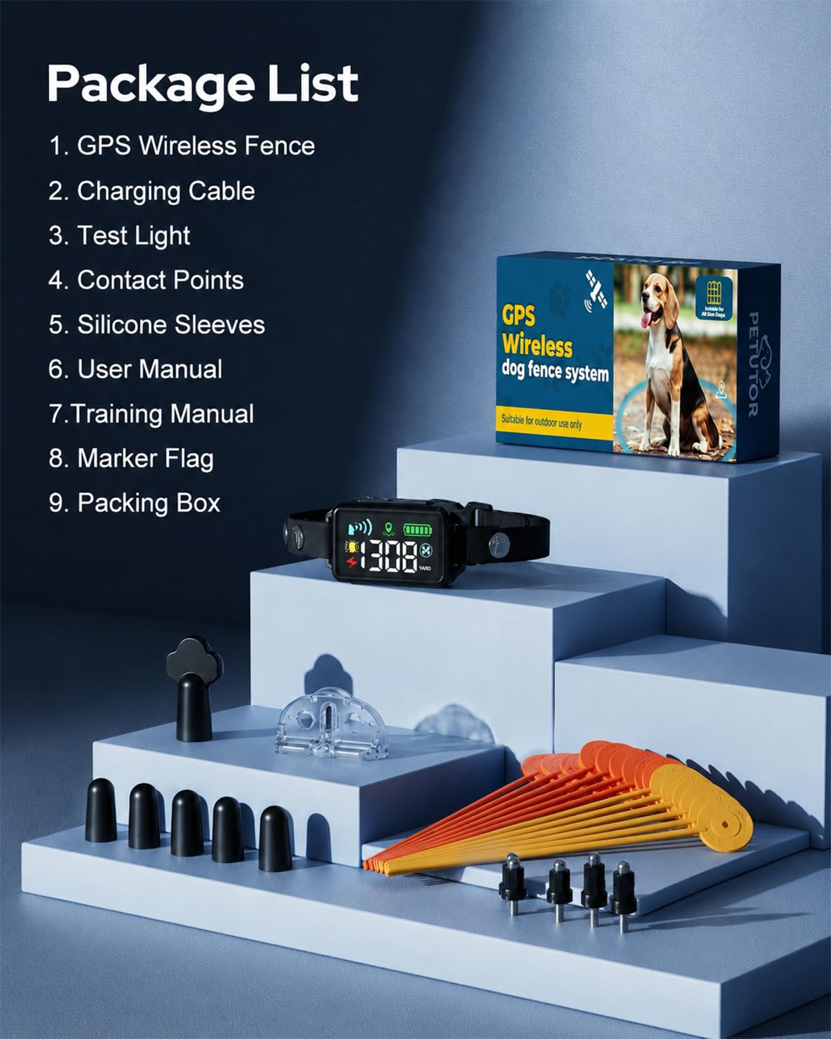 GPS Wireless Dog Fence System (Black)