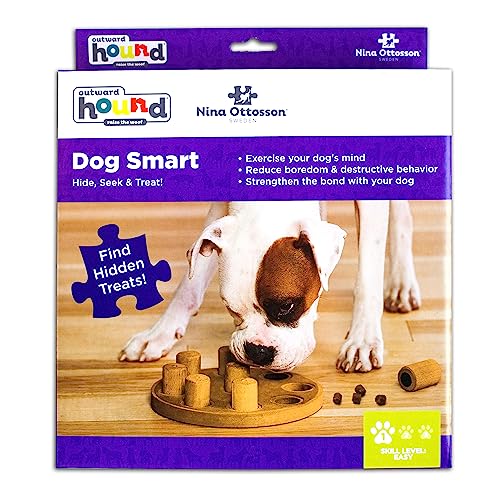 by Nina Ottosson Dog Smart Treat Puzzle Enrichment Toy (Dog Smart Composite (Tan) / One Size)