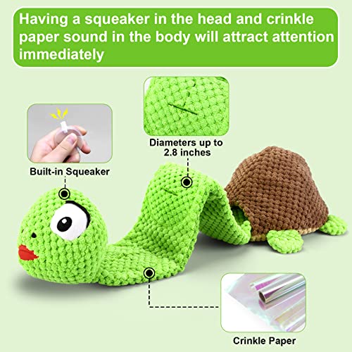 Dog Squeak Toys Dogs Enrichment Treat Dispensing Puzzle Toys Interactive Dog Toys for Large Medium Small Dogs (Turtle)