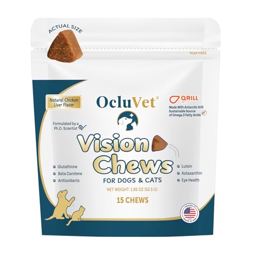 Vision Chews Eye Supplements for Dogs & Cats (15 Chews – Bag)