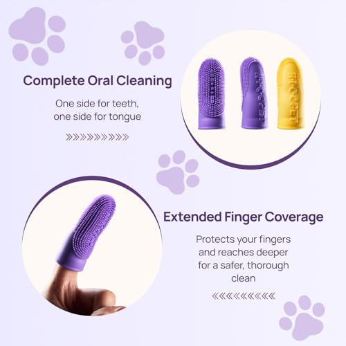 Dog Finger Toothbrush (Silicone Finger / 1 Count (Pack of 4))
