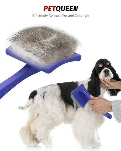 Slicker Brush for Dog (L / Blue)