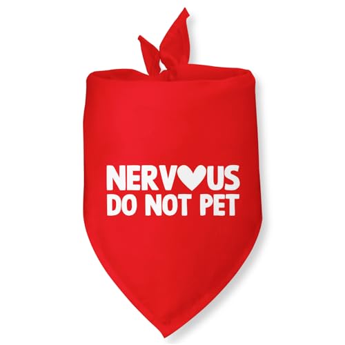 Nervous Do Not Pet Dog Bandana Service Bandana Service Dog in Training Funny Pet Accessories Shy Dogs Gift Nervous Anxious Scarf for Small Medium Dogs & Cats (N)