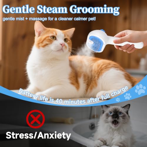 Pet Steam Brush for Dog (1.86'' - 50ML / Blue)