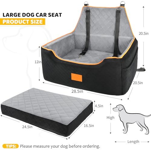 Dog Car Seat for Medium (Black/Gray)