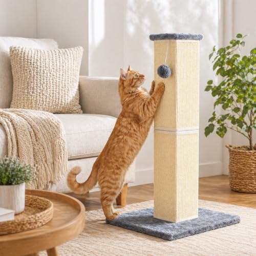 Cat Scratching Post for Indoor Cat (Grey)