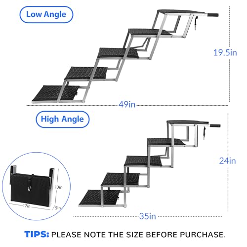 Foldable Dog Stairs for Car (5 Steps)