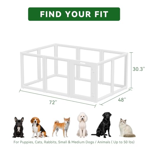 Clear Acrylic Dog Playpen (30")
