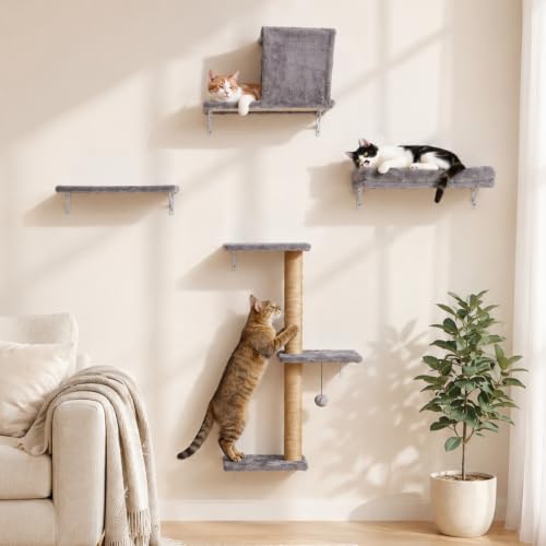 Cat Wall Shelves (Light Gray)