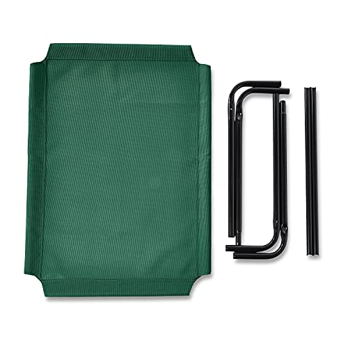 Cooling Breathable Elevated Dog Bed with Metal Frame for Medium Dogs (Green / Medium)