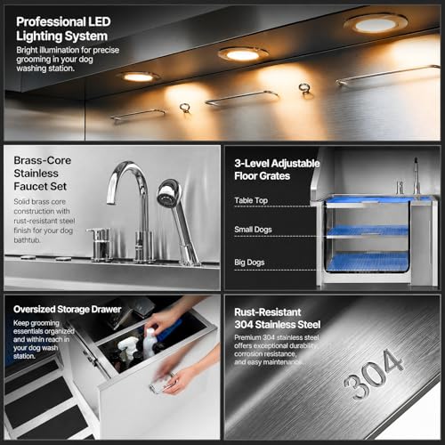 LED Dog Washing Station (61")