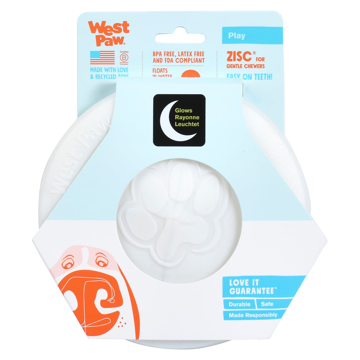 Zisc High Flying Disc Dog Toy (Small / Glow)