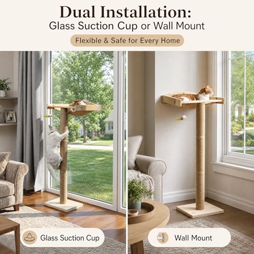 Cat Window Perch with Scratching Post (standard)