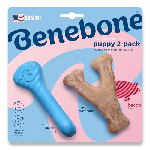 Puppy 2 Pack Rubber Bone (2 Pack)