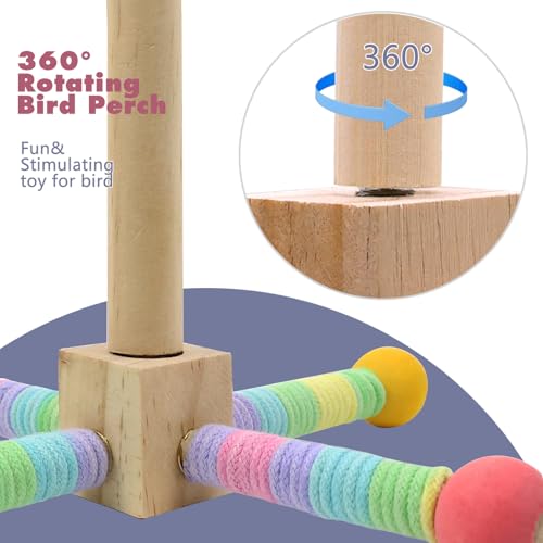 Upgraded Parrot Perch Toy (Rainbow colors)
