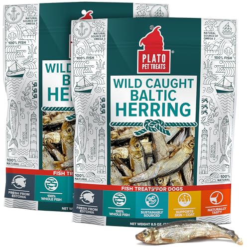 Pet Treats Fish Dog Treats Wild Caught Baltic Herring (8.5 Ounce (Pack of 2))