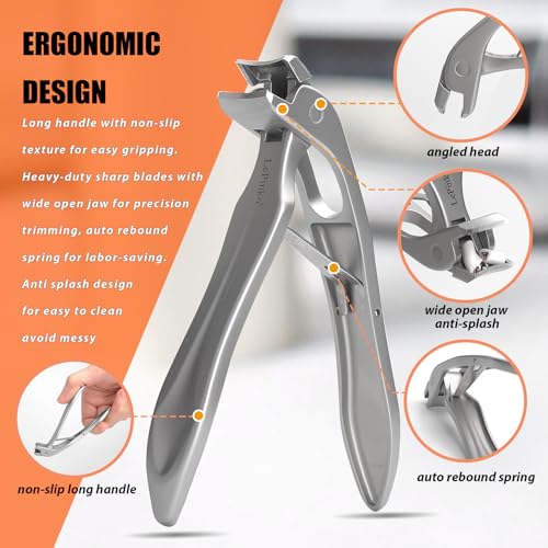 Angled Head Large Toenails Clippers for Seniors (2PCS Angled Head)