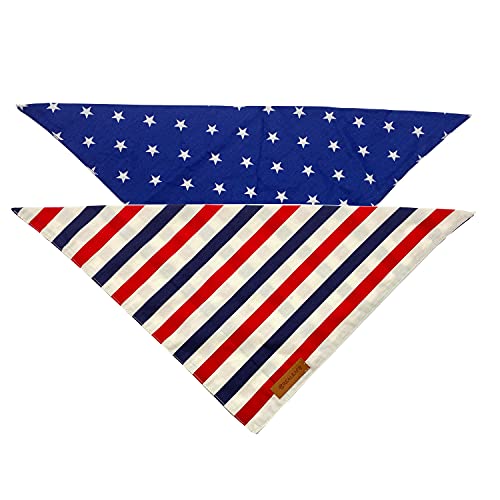 4th of July Dog Bandanas 2 Pack (4th of July / X-Large)
