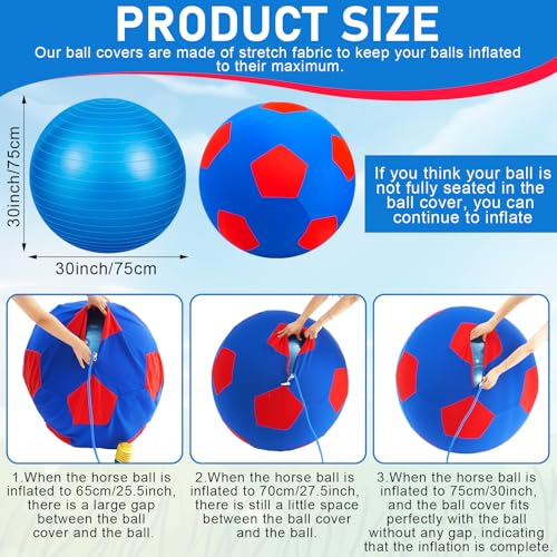 Giant 30 Inch Herding Balls with Ball Cover (Blue / 30 Inch / Stylish)