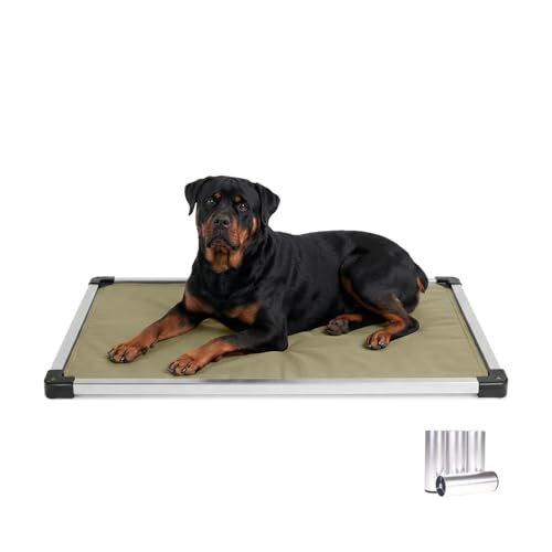 Chew Proof Armored Padded Dog Crate Bed (X-Large (47" L x 29" W x 1" H) / Sage Green)