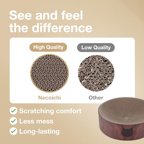 Necoichi Cat Scratcher Bowl for Indoor Cats (Regular / Dark Cherry)