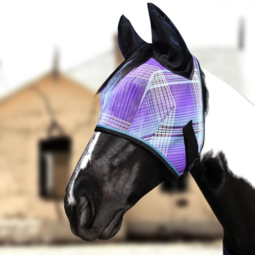 Kensington Signature Fly Mask w (L (Average Horse) / 2017 - Lavender Mint)