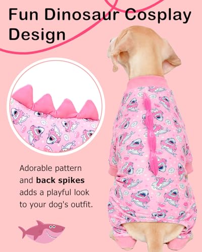 Dinosaur Costume Dog Pajamas (XXXX-Large / Shark style#2)
