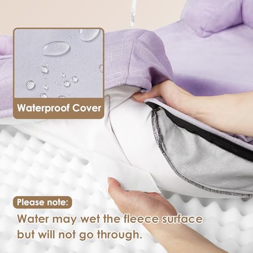 Orthopedic Extra Large Dog Bed (Lilac / 44.0"l X 32.0"w X 6.5"th)