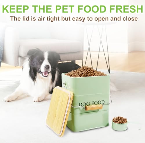 Dog Food storage container Dog Treats Jar (Dog-Green)