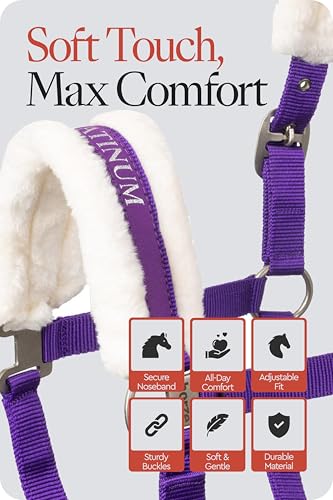 Howard Soft Fleece Horse Halter (Cob / Purple)