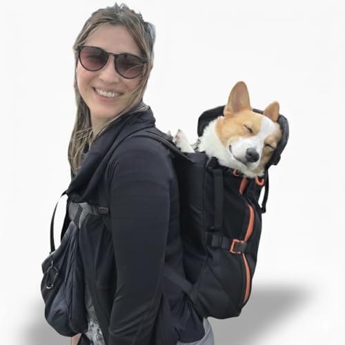 Maxine One Dog Backpack Carrier for Medium Dogs (Black)
