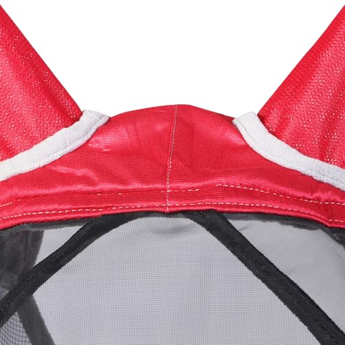 CareMaster Pro Luminous Horse Fly Mask Large Eye Space Standard with Ears UV Protection for Horse Red S Pony (Red / Small (Yearling))