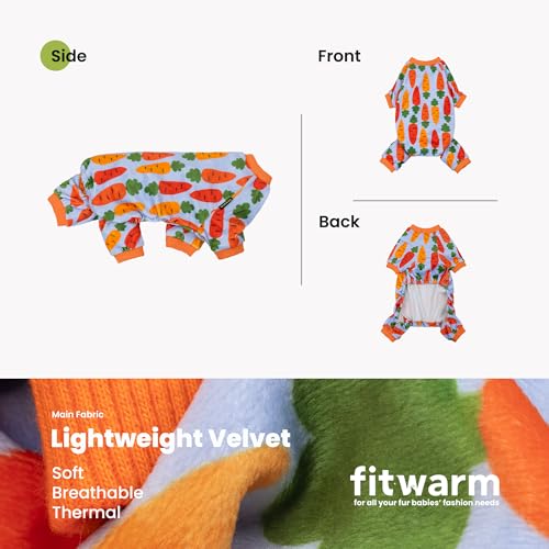 Carrot Dog Flecce Pajamas (Carrot / Large)