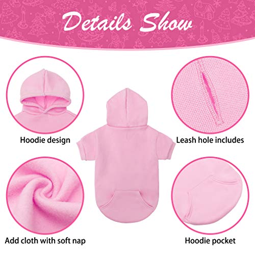 Dog Hoodie for Large Medium Small Dogs (Pink / X-Large)