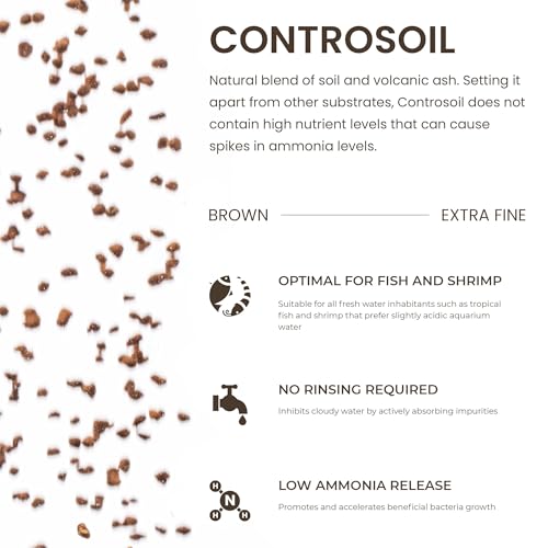 Controsoil Freshwater Aqua Soil Substrate for Fish (1 Liter (0.9 kg) / Brown - Extra Fine)
