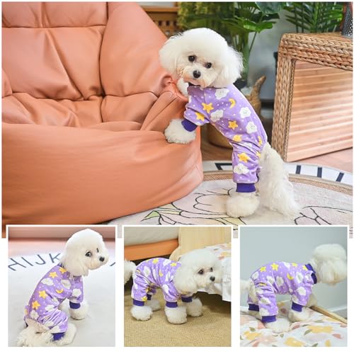 Dog Pajamas Soft Stretchy Fleece Puppy Sweater for X (Purple(pack of 1) / X-Small)