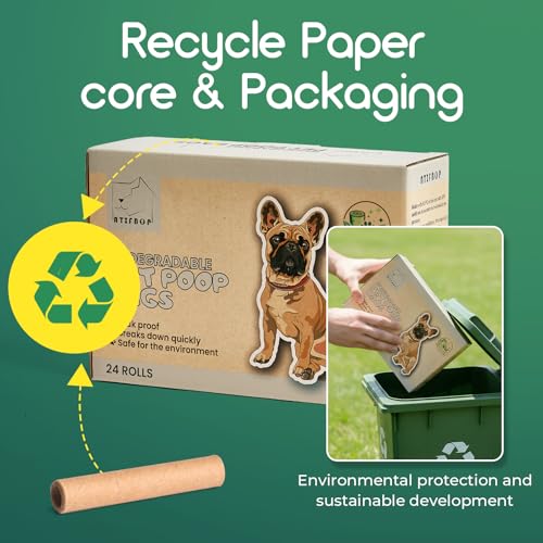 Biodegradable Dog Poop Bags 360 Count (360 Count (Pack of 1) / Natural Unscented)