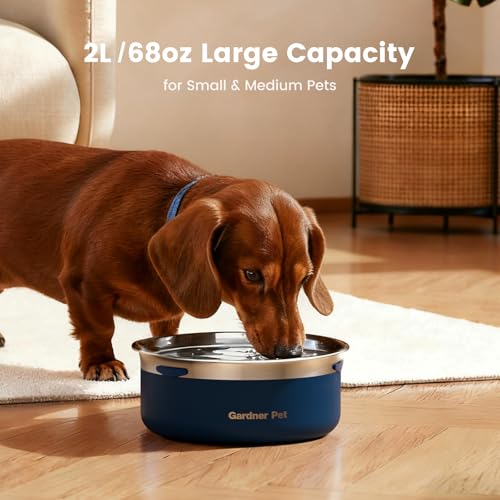 Slow Water Bowl for Dogs (Blue / Small (2L))