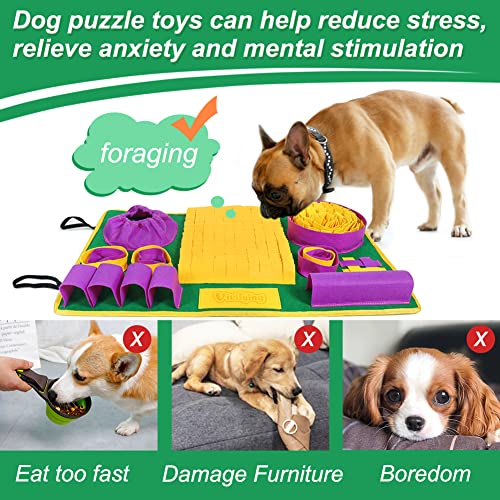 Snuffle Mat for Dogs (Yellow Purple Green)