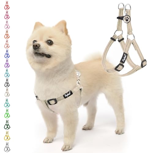 No Pull Dog Harness Small Sized Step (Beige(Reflective) / Small)