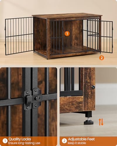 48" Dog Crate Furniture (Rustic Brown / 48.0"L x 29.0"W x 29.0"H)