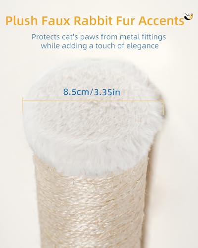 68" Wall Mounted Cat Scratcher (Beige - 2Pcs)