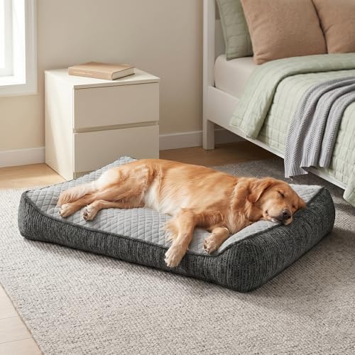 XL Orthopedic Dog Bed for Large Dogs (XL(42"L x 30"W x 8.5"Th) / Light Grey)