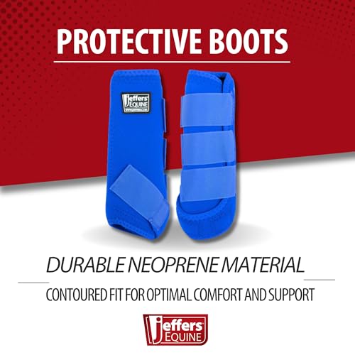 Equine Protective Horse Boots 1 Pair Blue (Blue / Medium)