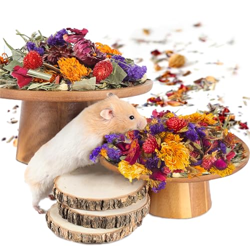 Natural Grain Flower&Herb Hamster Habitat Cage Accessories Bedding Decor (Flower path)