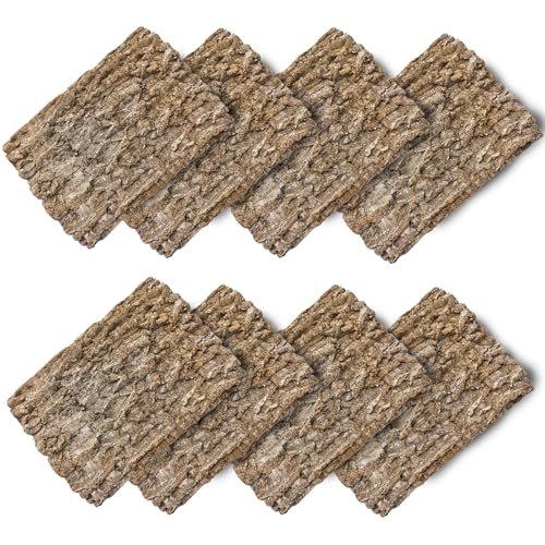 8PCS Cork Terrarium Background 15.7x11.8in Natural Large Cork Bark Backdrop Reptile Climbing Mat Tank Habitat Decor for Spider Lizard Chamelon Turtle Beared Dragon (8PCS-15.7x11.8in)
